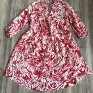 NWT H&M Pink Floral Viscose Eco Friendly  Summer Dress Cover Up Size Small